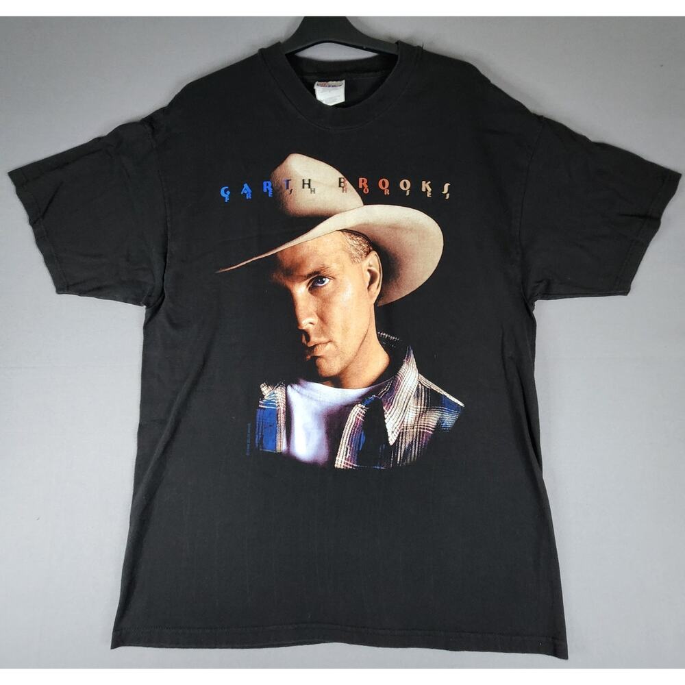 Vintage Garth Brooks T Shirt Fresh Horses Tour 1996 Country Music 90s Concert